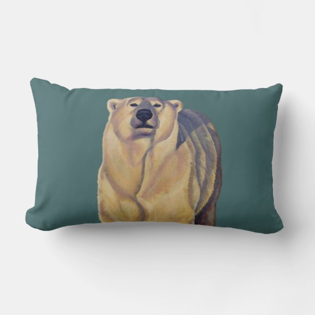 Polar Bear Art Pillow Personalised Bears Pillow (Front)