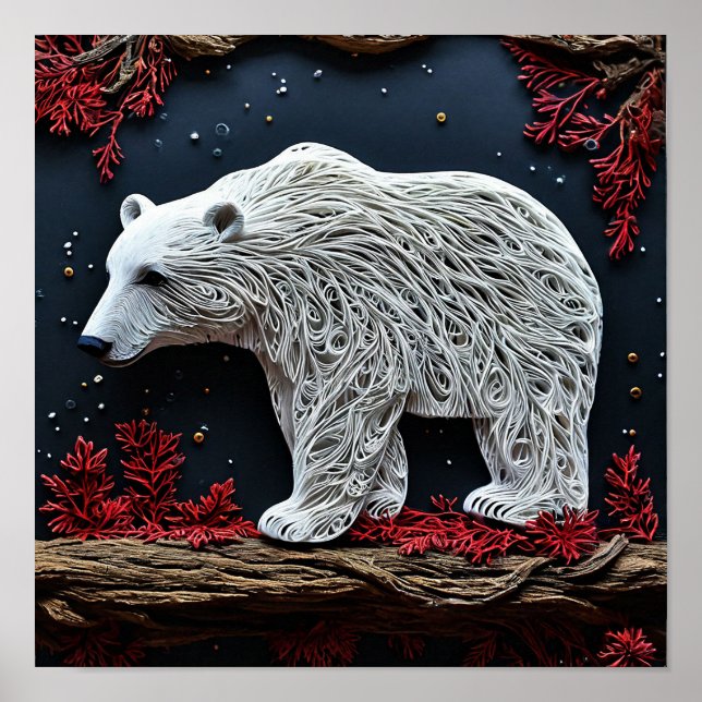 Polar bear art poster (Front)