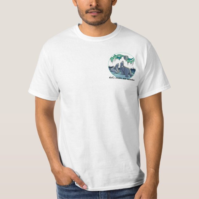 Polar Bear Art T-shirt Men's Polar Bear Shirt (Front)