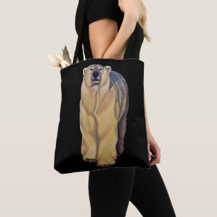 Polar Bear Art Tote Bag Wildlife Art Shopping Bag