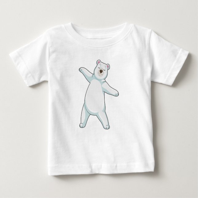 Polar bear at Yoga Fitness in Standing Baby T-Shirt (Front)