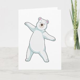 Polar bear at Yoga Fitness in Standing Card