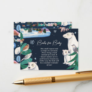Polar Bear Baby Shower Book Request Enclosure Card