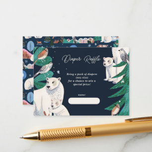 Polar Bear Baby Shower Diaper Raffle Enclosure