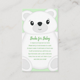 Polar Bear Baby Shower Enclosure Card