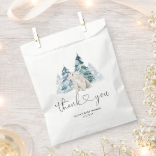 Polar bear baby shower favour bag