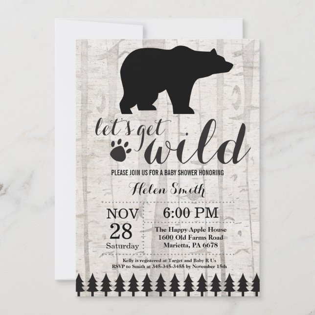 Polar Bear Baby Shower Invitation (Front)