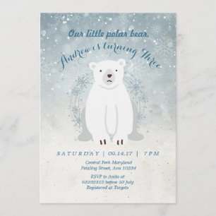 Polar Bear Baby Shower Invitation