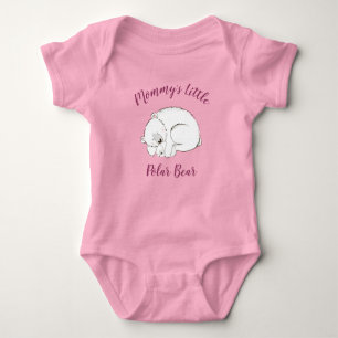 Polar Bear Baby Shower Pink Girl Bodysuit