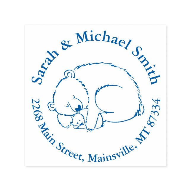 Polar Bear Baby Shower Self-inking Stamp (Design)