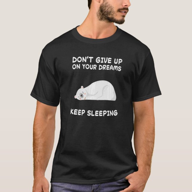 Polar Bear Bears Nap Sleeping Pajama Nightgown T-Shirt (Front)