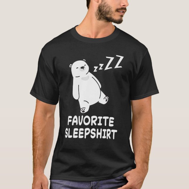 Polar Bear Bears Nap Sleeping Sleep Pajama Pyjamas T-Shirt (Front)