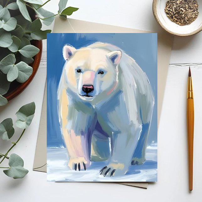 Polar Bear | Beautiful Animal Painting Postcard (Creator Uploaded)