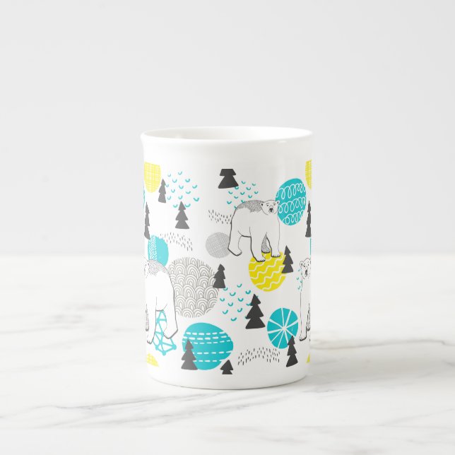 Polar bear bone china mug (Front)