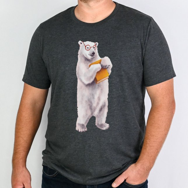 Polar Bear Book Lover Nerdy T-Shirt (Creator Uploaded)