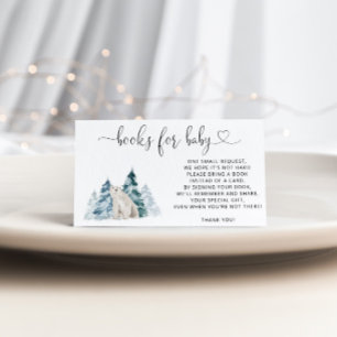 Polar bear Books for baby ticket Enclosure Card