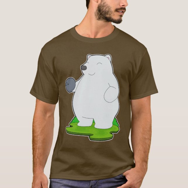 Polar bear Bowling Bowling ball T-Shirt (Front)