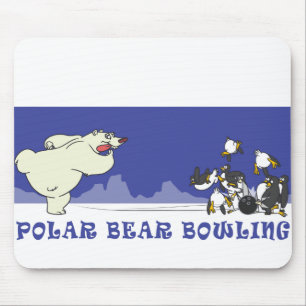 POLAR BEAR BOWLING MOUSE PAD