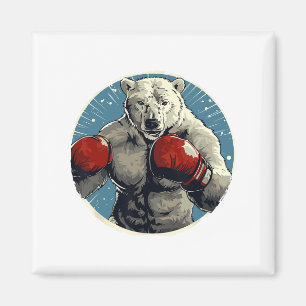Polar Bear Boxer Fighter Boxing Magnet