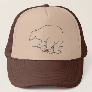 Polar Bear brown and tan foam trucker hat