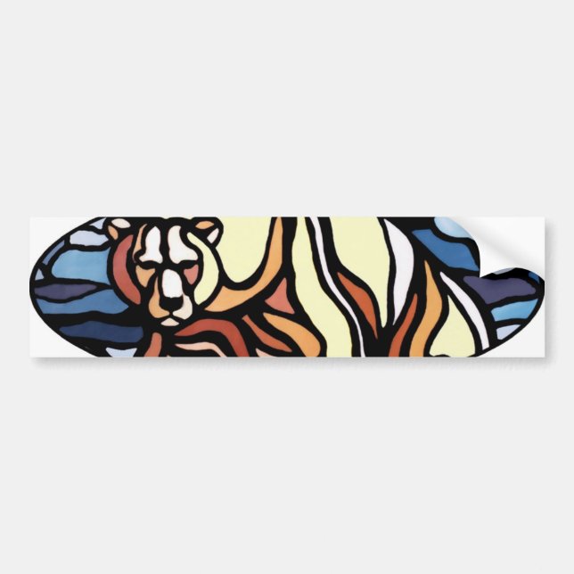 Polar Bear Bumper Sticker Canada Wildlife Gifts (Front)