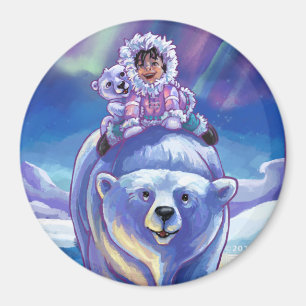 Polar Bear Bus Magnet