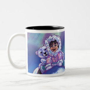 Polar Bear Bus Two-Tone Coffee Mug