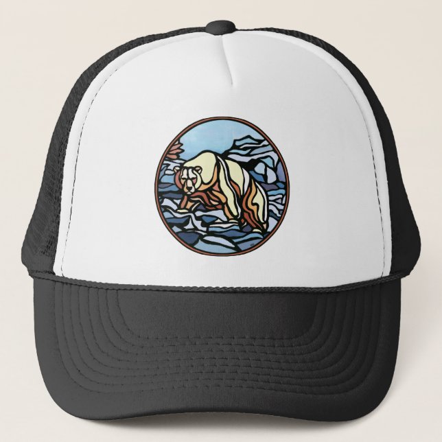 Polar Bear Caps & Hats Wildlife Bear Art Hat (Front)