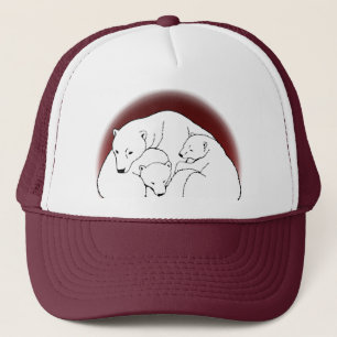 Polar Bear Caps Hats Wildlife Bear Cubs Art Hat