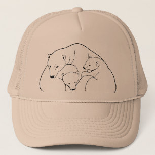 Polar Bear Caps Hats Wildlife Bear Cubs Art Hat