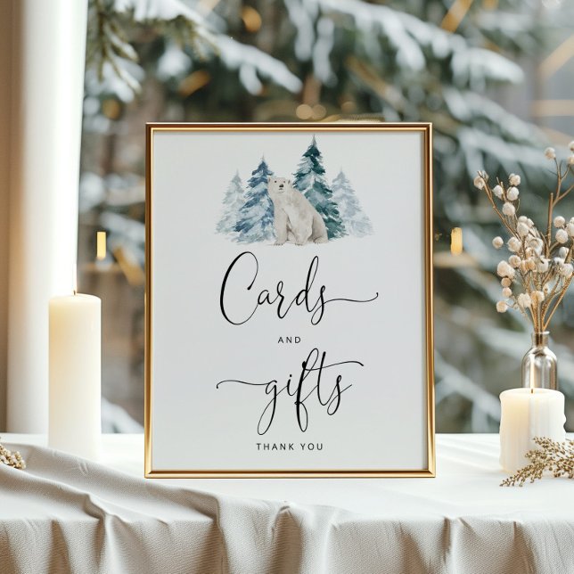 Polar bear cards and gifts poster (Creator Uploaded)