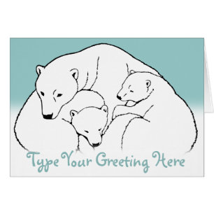 Polar Bear Cards Personalised Baby Bear Cards
