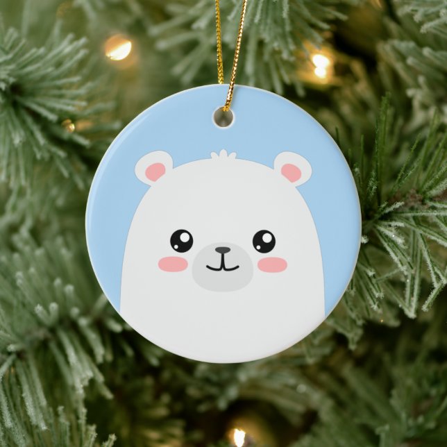 Polar bear ceramic ornament (Tree)