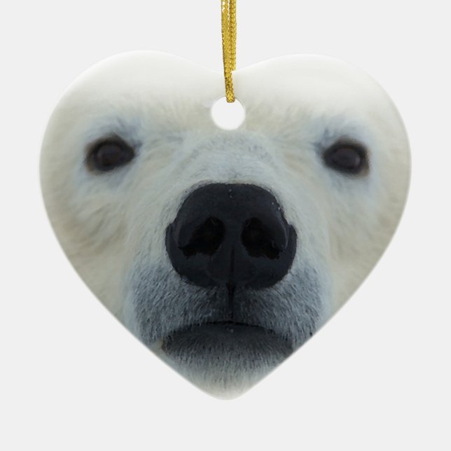 Polar Bear Ceramic Ornament (Front)