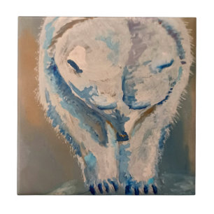 polar bear ceramic tile