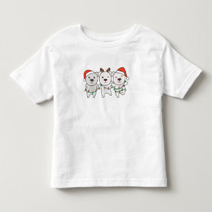 Polar Bear Christmas Animals Cute Polar Bear Toddler T-Shirt