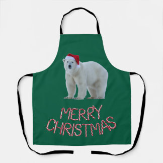 Polar Bear Christmas Apron