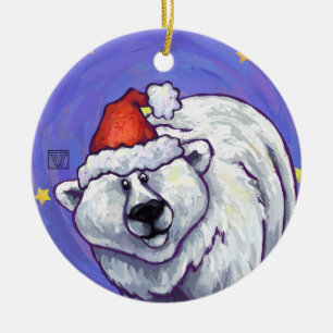 Polar Bear Christmas Ceramic Tree Decoration
