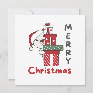 Polar Bear Christmas Gift Winter Animals Polar Invitation