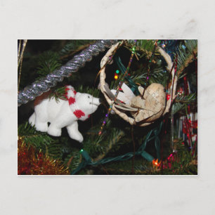 Polar Bear Christmas Holiday Postcard