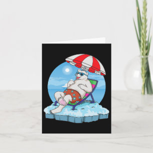Polar Bear Christmas In July Winter Holidays Clima Card