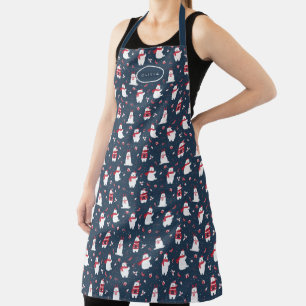 Polar Bear Christmas Pattern ID851 Apron