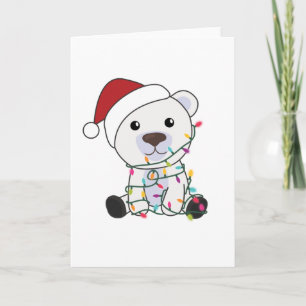 Polar Bear Christmas Snow Winter Animals Polar Card