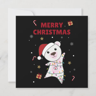 Polar Bear Christmas Snow Winter Animals Polar Inv Invitation