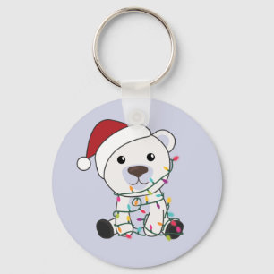 Polar Bear Christmas Snow Winter Animals Polar Key Ring