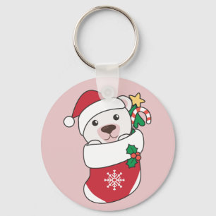 Polar Bear Christmas Snow Winter Animals Polar Key Ring