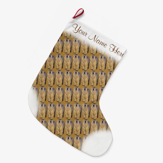 Polar Bear Christmas Stocking Custom Bear Stocking (Front (Hanging))