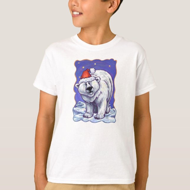 Polar Bear Christmas T-Shirt (Front)