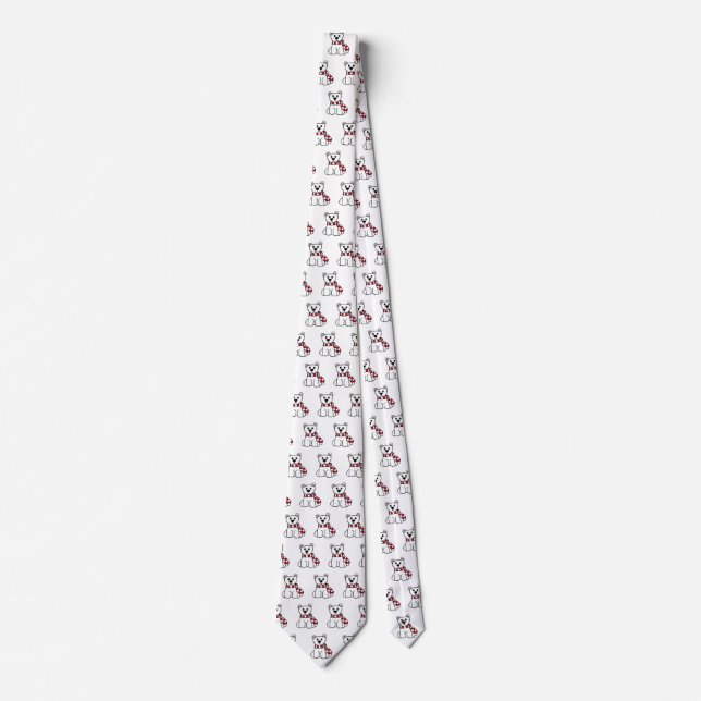 Polar Bear Christmas Tie (Front)