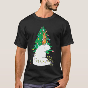 Polar Bear Christmas Tree Cute Happy Animals Fun T-Shirt